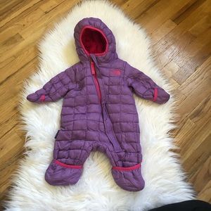 North face baby snow suit